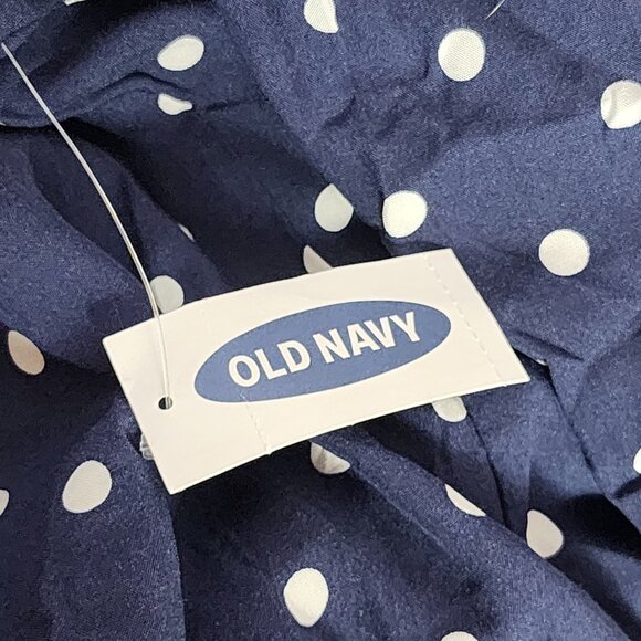 Old Navy Navy Blue White Polka Dot V Neck Pull On Long Sleeve Rayon Top Size S - Picture 13 of 16